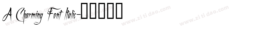 A Charming Font Italic字体转换